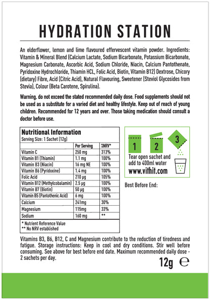 VITHIT HYDRATION STATION - LEMON, LIME &amp; ELDERFLOWER
